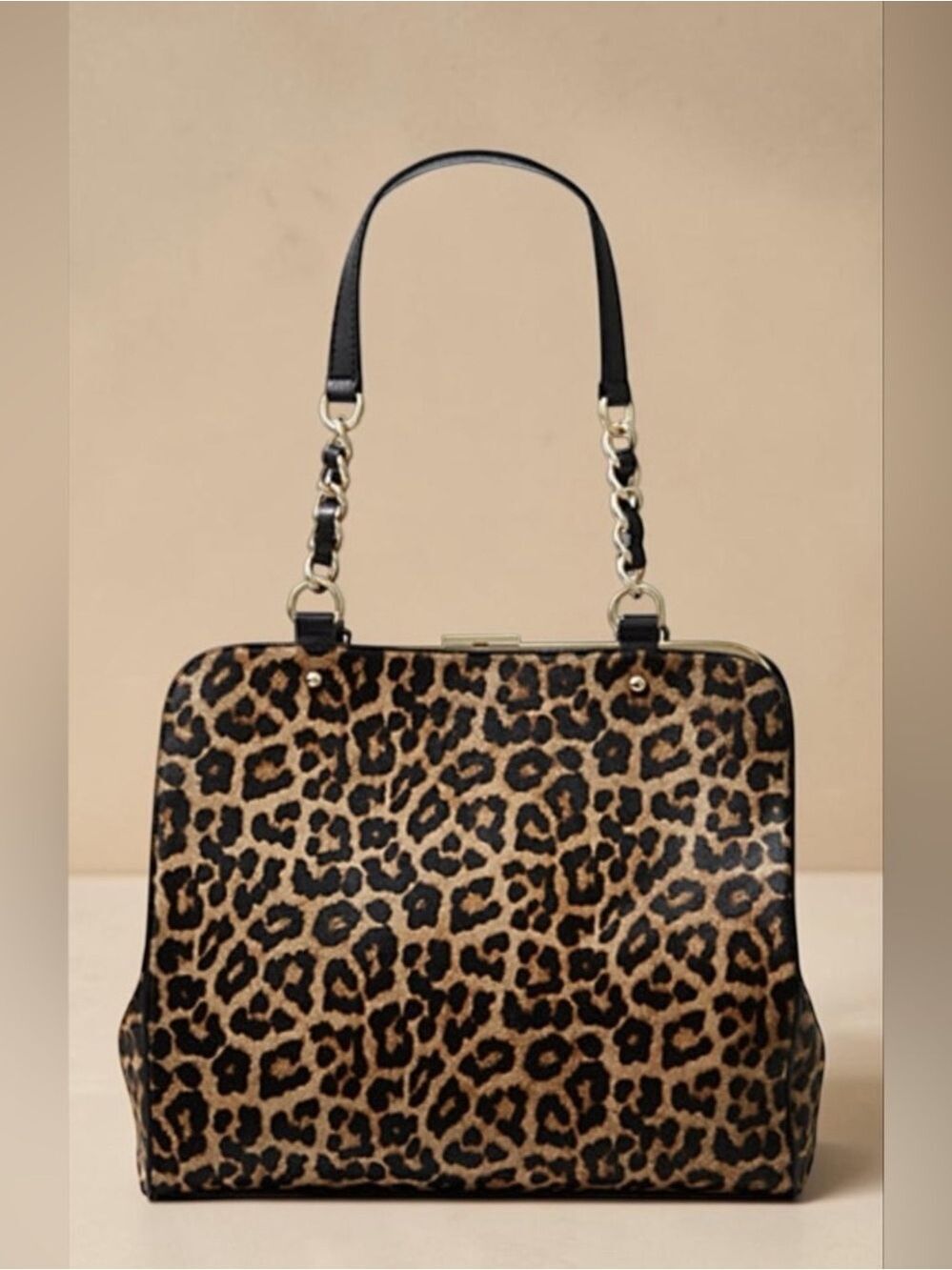 Kate Spade Leopard Print Calf Hair Shoulder Bag